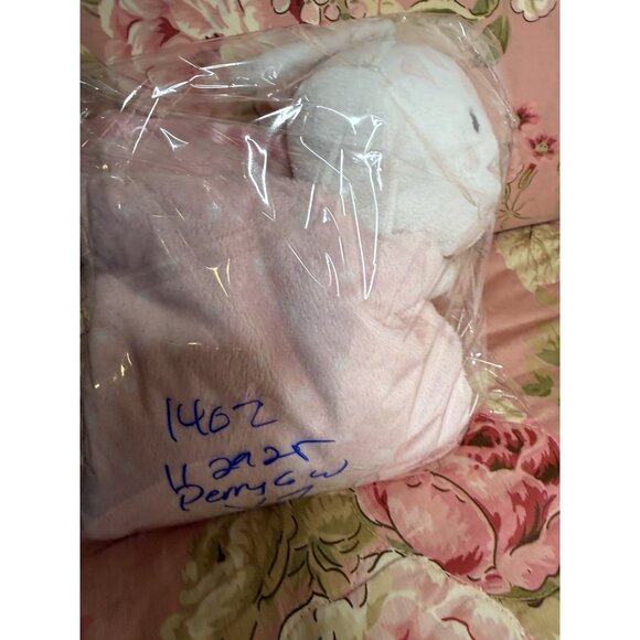 Cloud Island Pink White Polka Dot Bunny Satin Lg  Baby Security Blanket Gift HTF - Picture 14 of 14